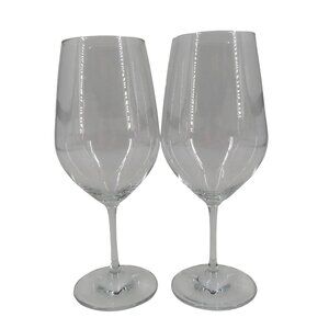 Schott Zwiesel Pair of 2 Clear Wine Glasses Couples Drinkware Barware Bar Cart